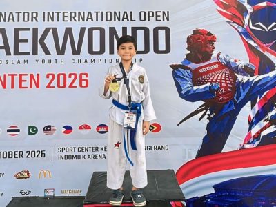 Narendra Rafif Kiantra Pulungan, siswa SD Plus 2 Al Muhajirin, berhasil meraih medali emas. (HaloPWK)