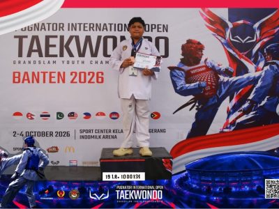 M. Gio Fadli Hastanto, siswa kelas 9 SMPS Fullday Al Muhajirin Purwakarta, berhasil meraih medali perunggu. (HaloPWK)