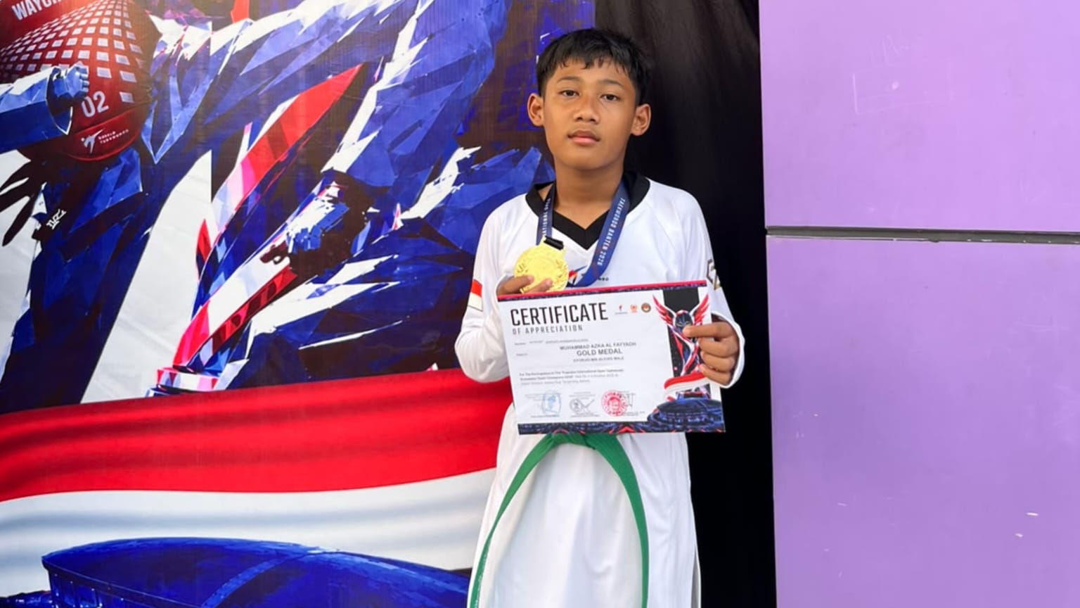 Muhammad Azka Alfayyadh, siswa kelas 5 SDIT Nurul Hikmah III Purwakarta. (HaloPWK)