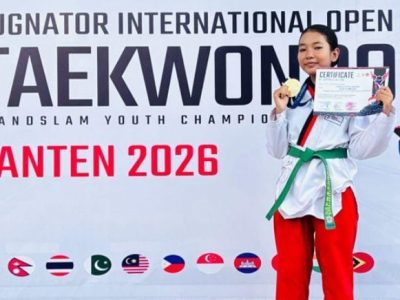 Qanita Putri Nawawi, siswi SMP Negeri 1 Bungursari, berhasil meraih medali emas. (HaloPWK)