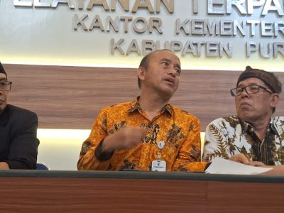 Kementerian Hak Asasi Manusia (Kanwil KemenHAM) Jawa Barat, Hasbullah Fudail, menyebut proses dan persyaratan terkait rencana pendirian gereja di Desa Cikopo. (HaloPWK)