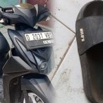 Motor Honda Beat warna hitam milik warga dilaporkan hilang dari gudang di samping kamar kontrakan di Desa Cibungur. (HaloPWK)