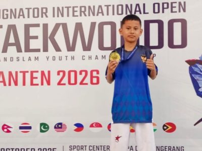 Rio Keinan Junior, siswa kelas 5 SD Plus 2 Al Muhajirin, berhasil meraih medali emas. (HaloPWK)