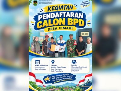 Bukan Sekadar Maju, Ega Nugraha Bawa Semangat Perubahan di Pencalonan BPD Cimahi. (HaloPWK)