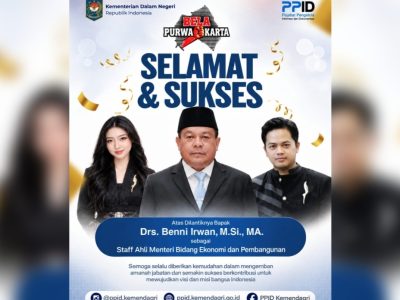 Benni Irwan Emban Amanah Baru di Kemendagri, BELA PURWAKARTA Sampaikan Apresiasi. (HaloPWK)