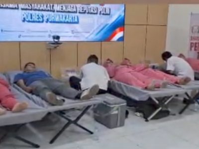 Berbagi untuk Sesama, Kapolres Purwakarta Ikut Aksi Donor Darah. (HaloPWK)